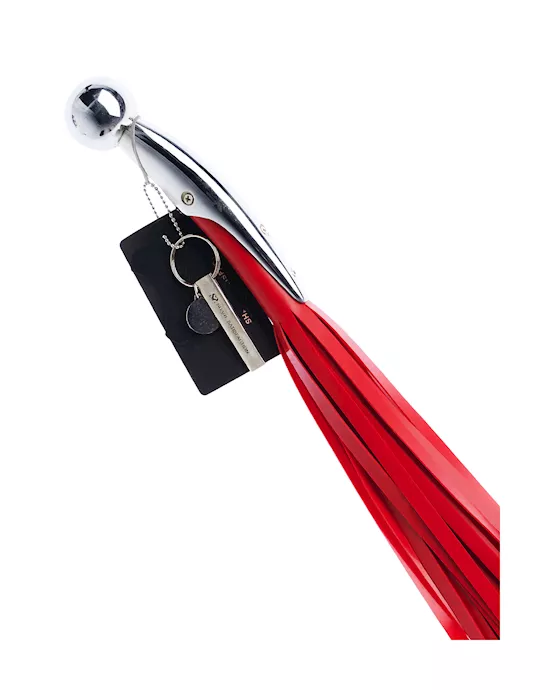 Bound X Silicone Flogger with Metal Handle