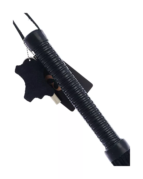 Bound X Suede Flogger With Cord Handle