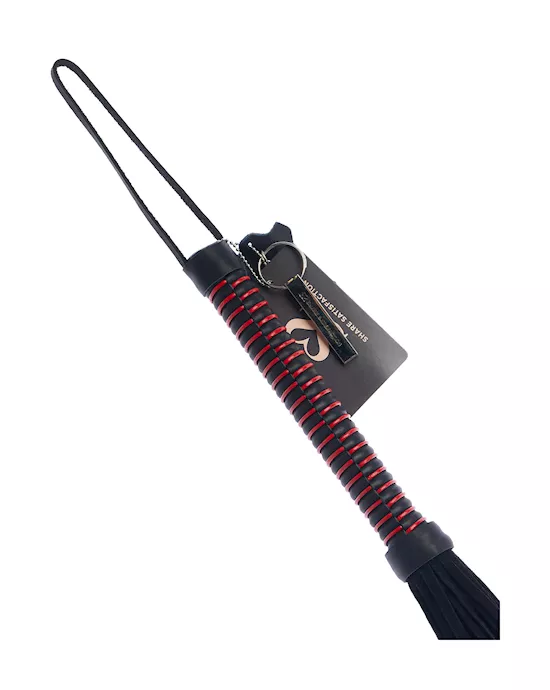 Bound X Suede Flogger with Cord Handle