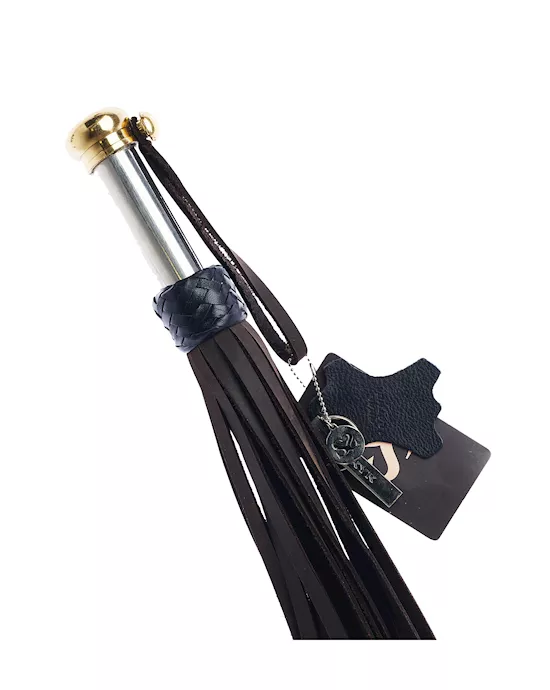 Bound X Nubuck Leather Flogger with Metal Handle
