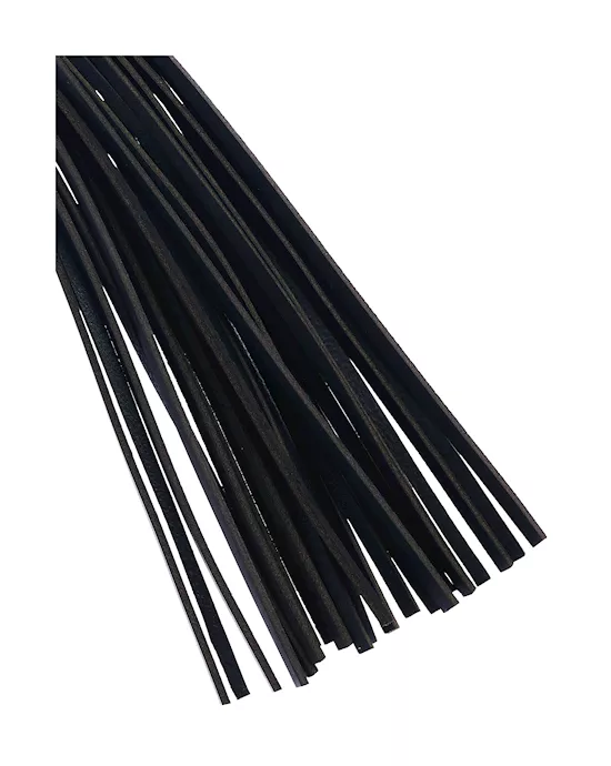 Bound X Saddle Leather Flogger with Flat Top Handle