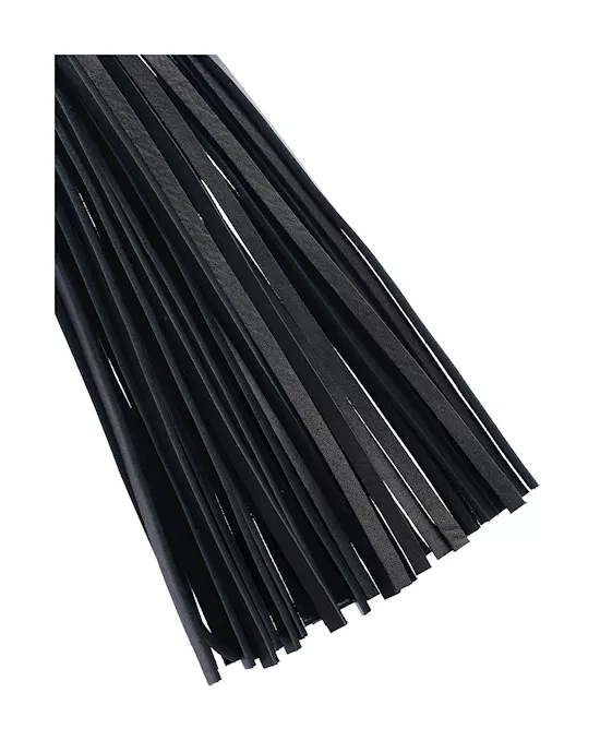 Bound X Leather Flogger with Snake Print Handle
