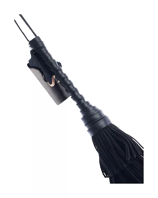 Bound X Suede Fountain Flogger with Rubber Handle