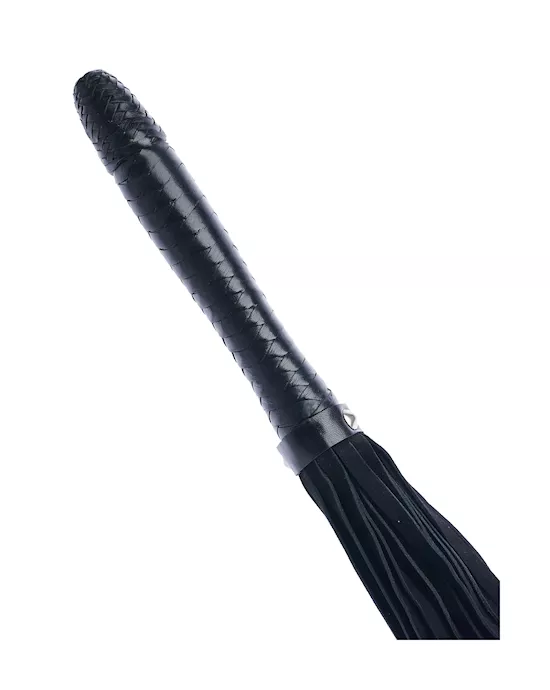 Bound X Suede Flogger with Tapered Handle