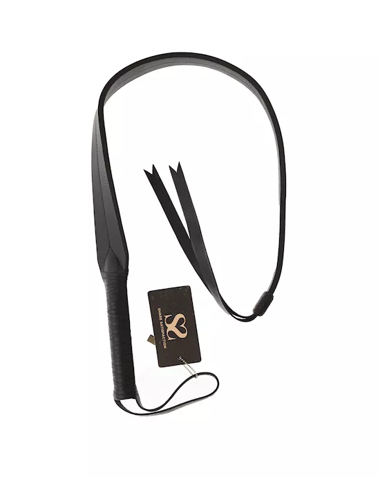 SaddleLeatherPlainWhipwith6BraidedHandleFullLength50