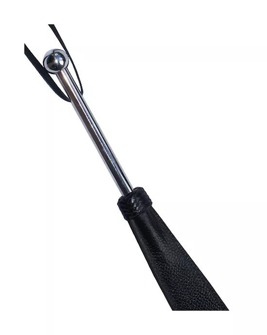 Bound X Textured Leather Paddle With Metal Handle