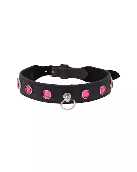 BoundXPinkCrystalStudCollar