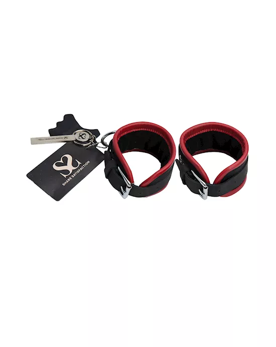 Bound X Rounded Nubuck Leather Wrist Cuffs