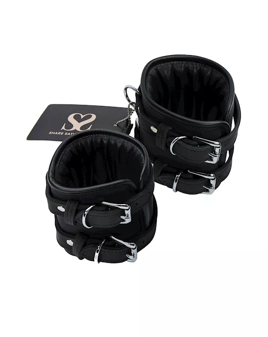 BoundXDoubleWideNubuckLeatherWristCuffs