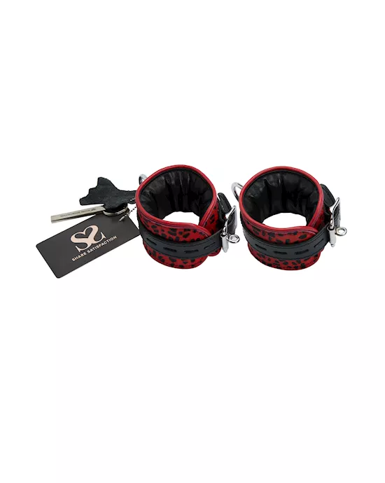 Bound X Leopard Print Hair-On Leather Cuffs