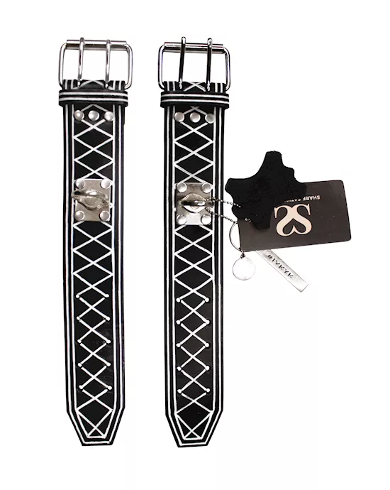 Bound X Painted Saddle Leather Cuffs