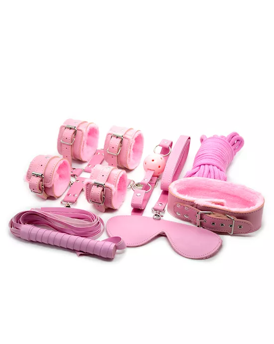 bondage8pcssetwristanklerestraintshogtieeyemaskwhipcollarballgag5Mrope