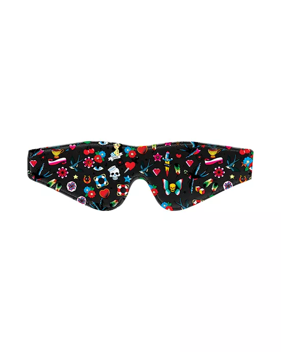 Printed Eye Mask - Old School Tattoo Style
