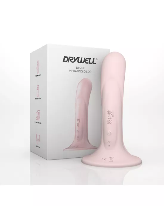 Designed by Drywell Vibrating Desire Dildo - 6.6 Inch