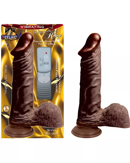LIFELIKES Vibrating KING DILDO- 9 Inch