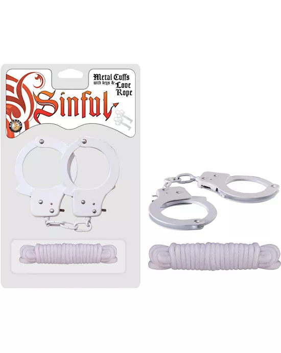 Sinful Metal Cuffs & Love Rope
