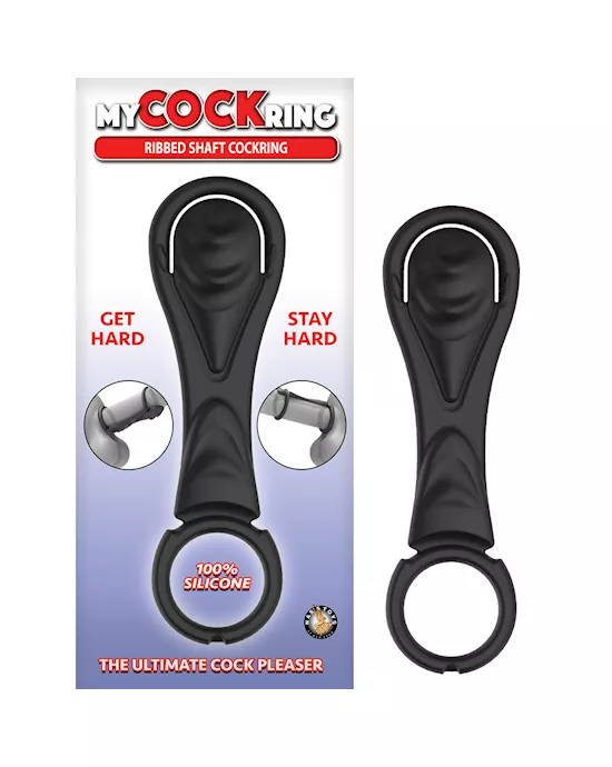 MYCOCKRINGRIBBEDSHAFTCOCKRING-BLACK