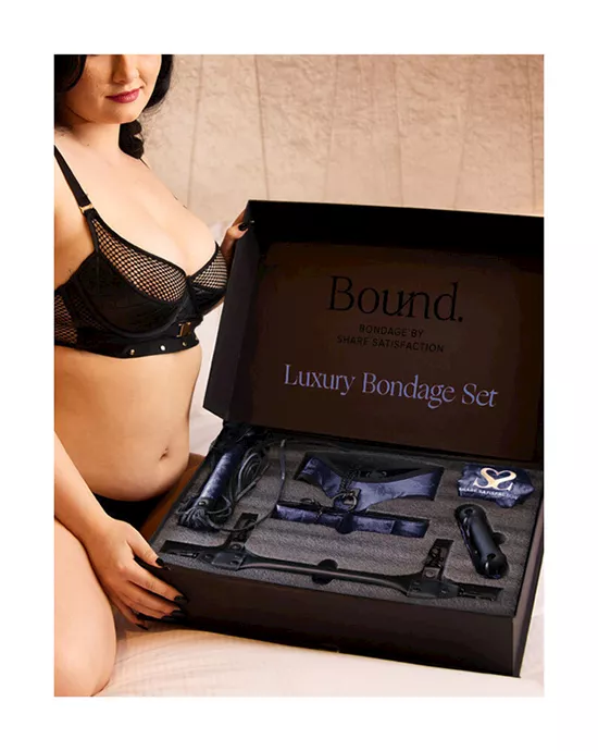 ShareSatisfactionBound-LuxuryPostureCollarBondageSet