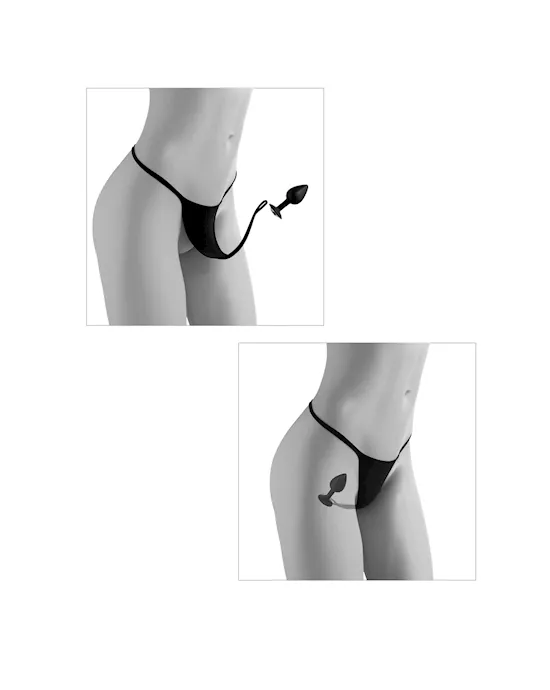 Gem Butt Plug Crotchless Panties