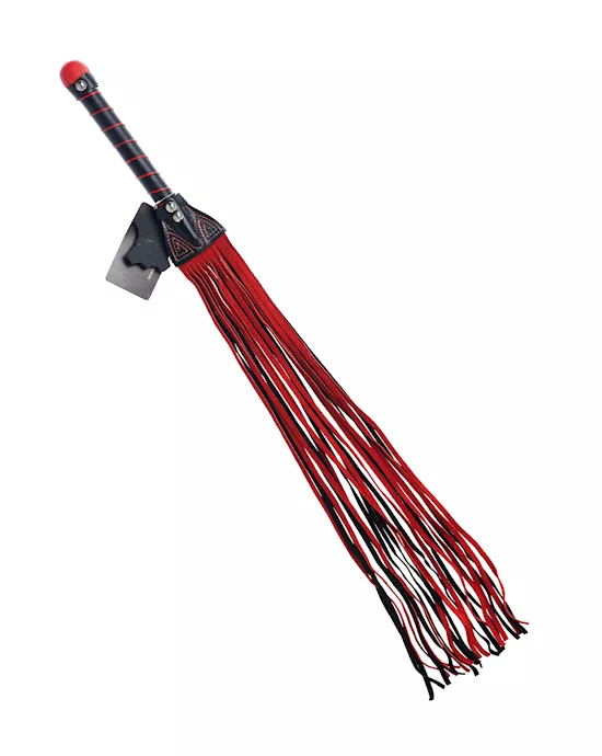Bound X Suede Flogger with Stitching Detail