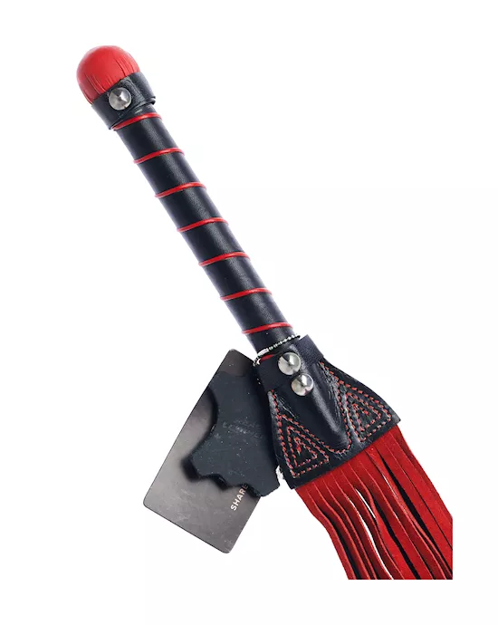 Bound X Suede Flogger with Stitching Detail