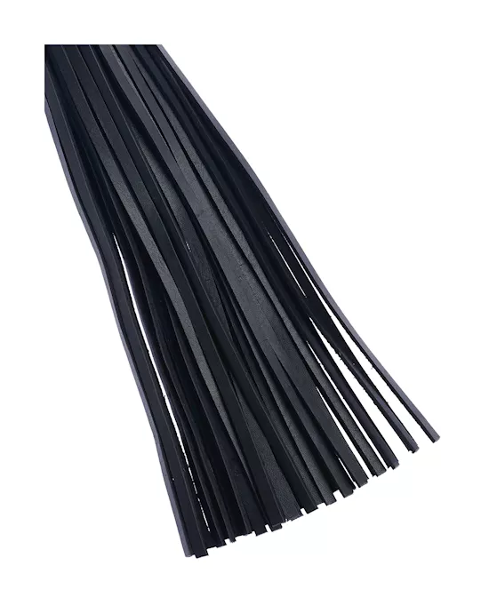 Bound X Leather Flogger with Snake Print Handle
