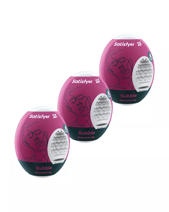 Satisfyer Masturbator Eggs - Set of 3 - Bubble