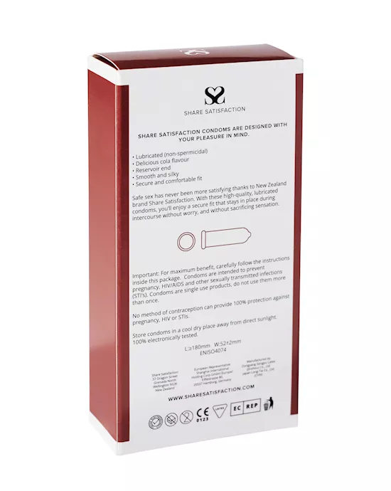 Share Satisfaction Cola Flavoured Condoms 12 Pack