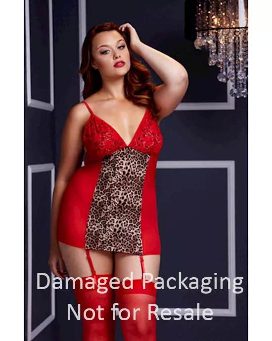 Leopard Basque w/ Garter