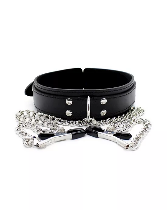 KinKi Collar with Nipple Clamps