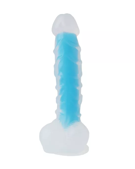 Nood Colours Glow in the Dark Veiny Dildo with Balls