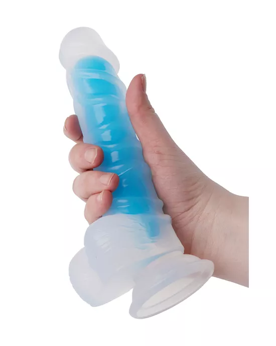 Nood Colours Glow in the Dark Veiny Dildo with Balls