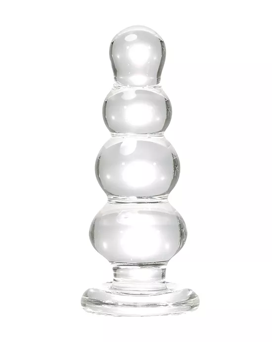 Lucent Beaded Glass Butt Plug