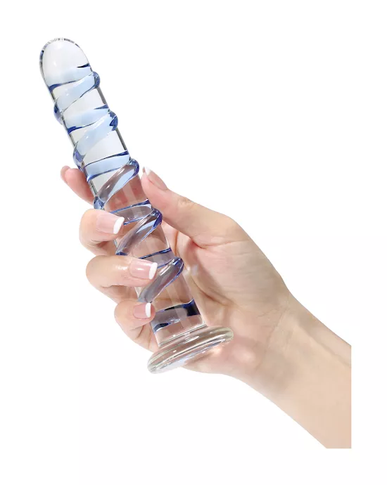 Lucent Spiral Glass Dildo