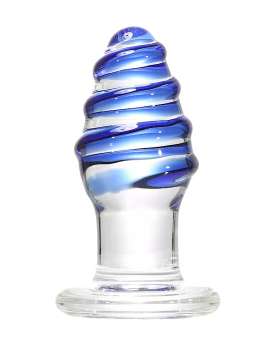Lucent Swirling Glass Butt Plug