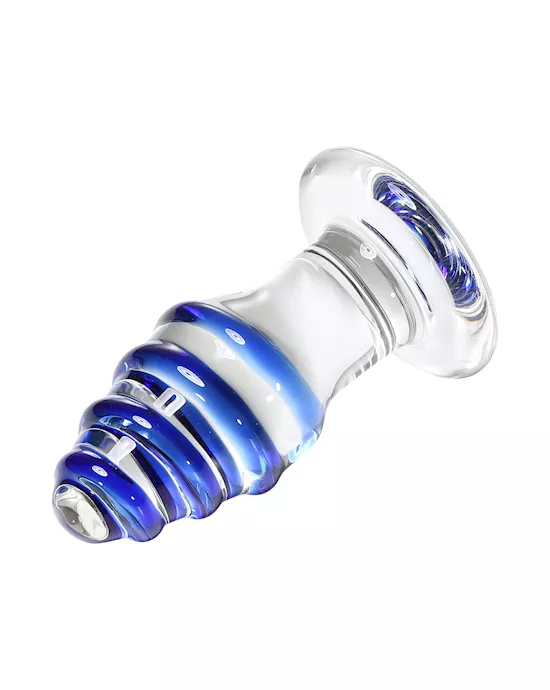 Lucent Swirling Glass Butt Plug