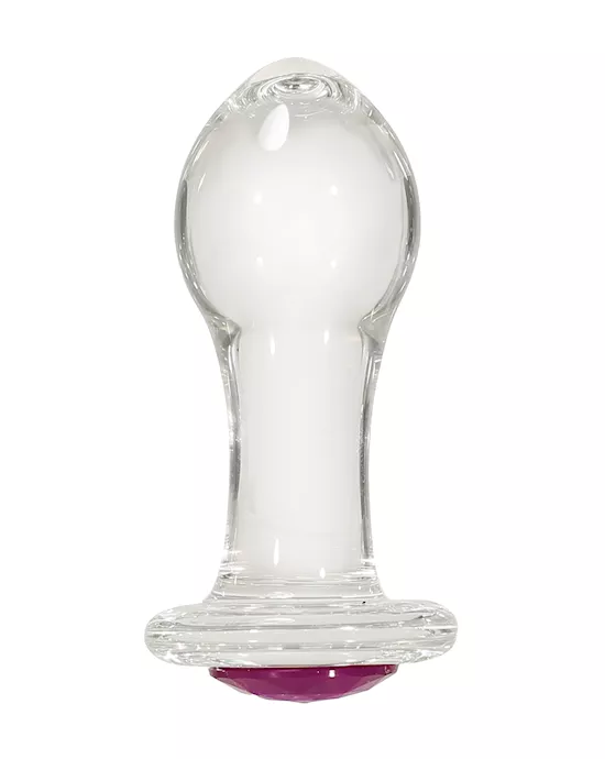 Lucent Jewelled Glass Butt Plug