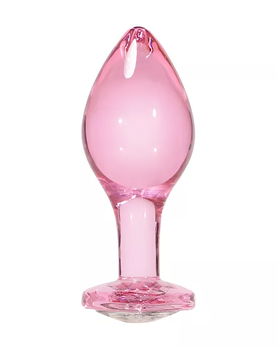 Lucent Heart Jewelled Glass Butt Plug