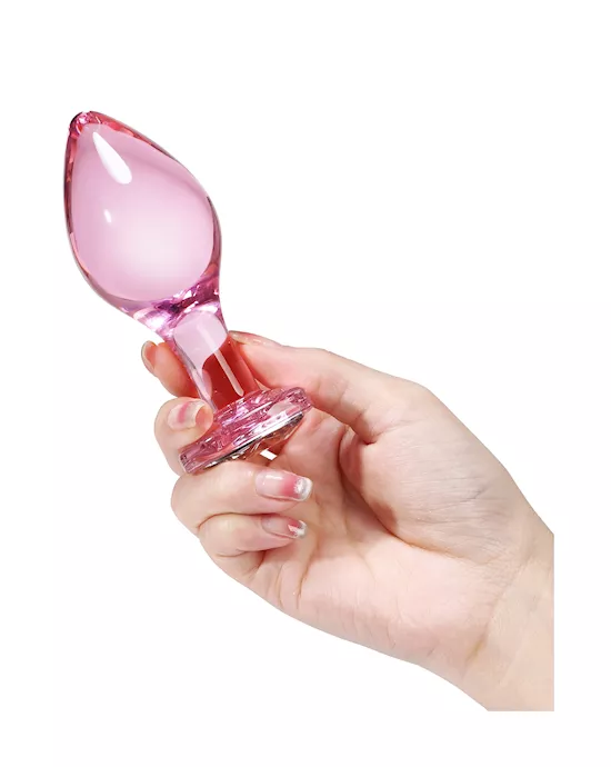 Lucent Heart Jewelled Glass Butt Plug