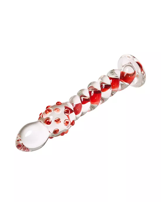 Lucent Entwined Glass Dildo