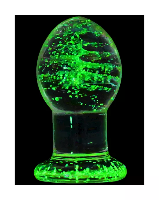 Lucent Glow In The Dark Globe Glass Butt Plug