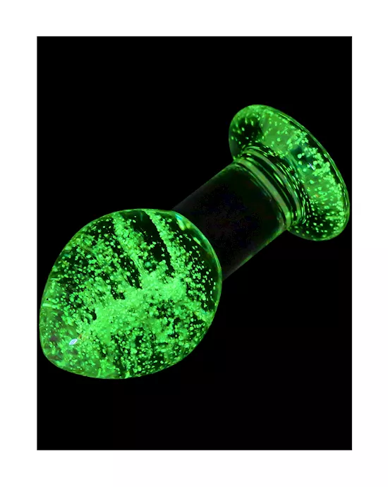 Lucent Glow In The Dark Globe Glass Butt Plug