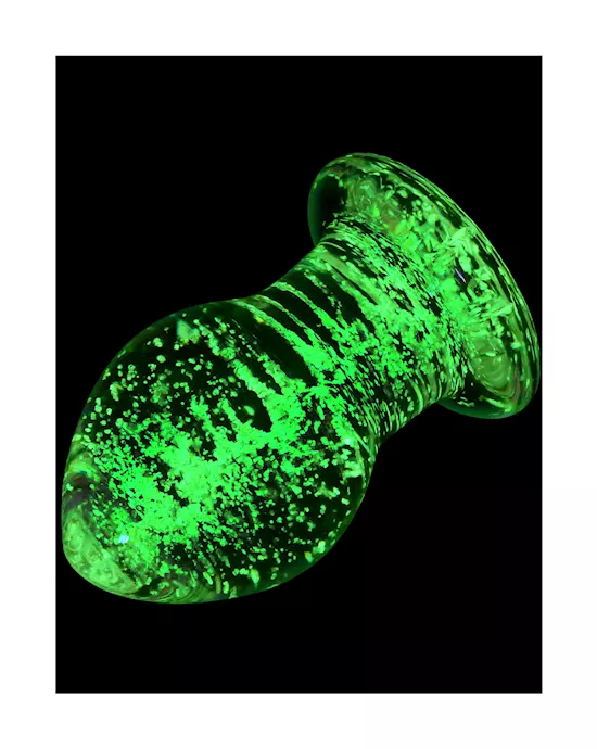 Lucent Glow In The Dark Globe Glass Butt Plug