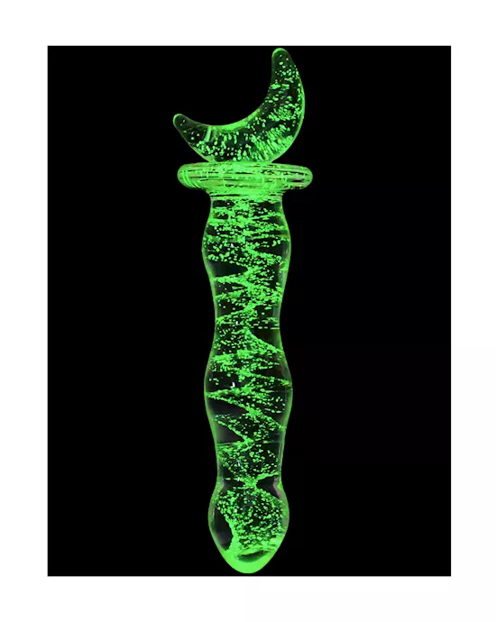 Lucent Glow In The Dark Crescent Glass Massager