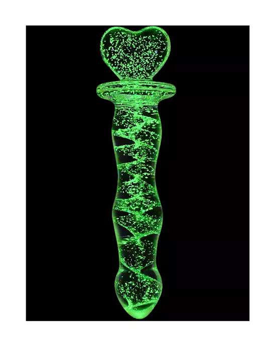 Lucent Glow In The Dark Heartfelt Glass Massager