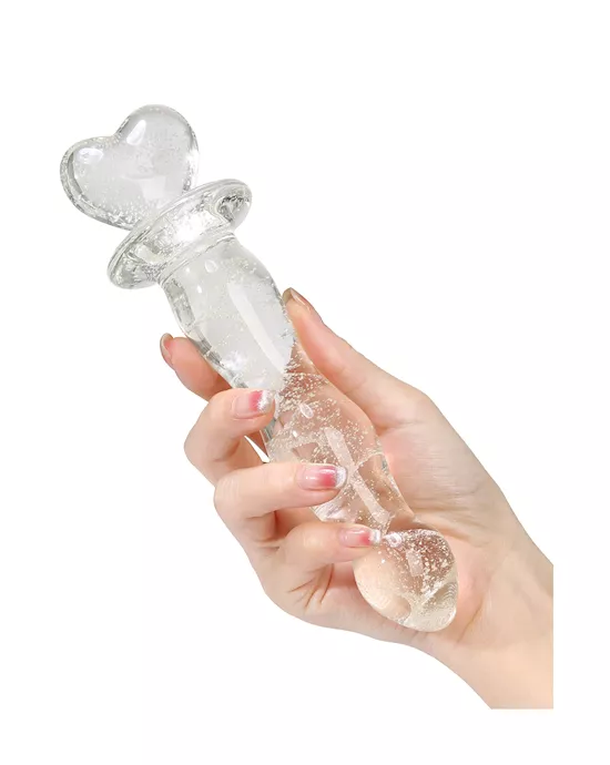 Lucent Glow In The Dark Heartfelt Glass Massager