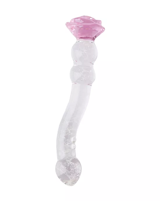 Glow In The Dark G-Spot Rose Glass Massager