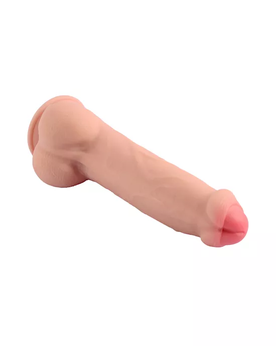 Ruler Sliding Skin Dual Layer Dildo