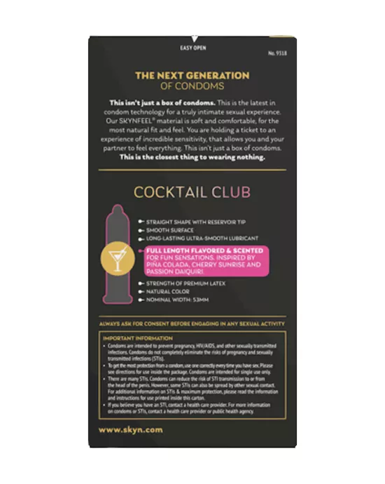 SKYN Cocktail Club Flavoured Condoms 10pk
