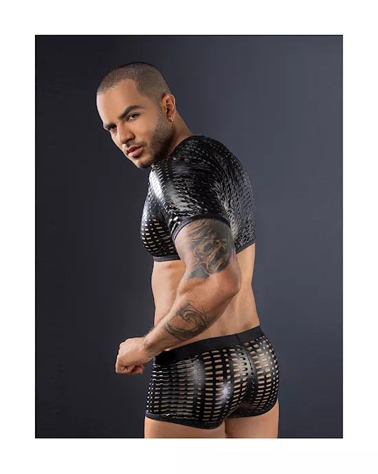 Mesh Tops and Boxer Set